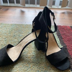 Black Open Toe Heels